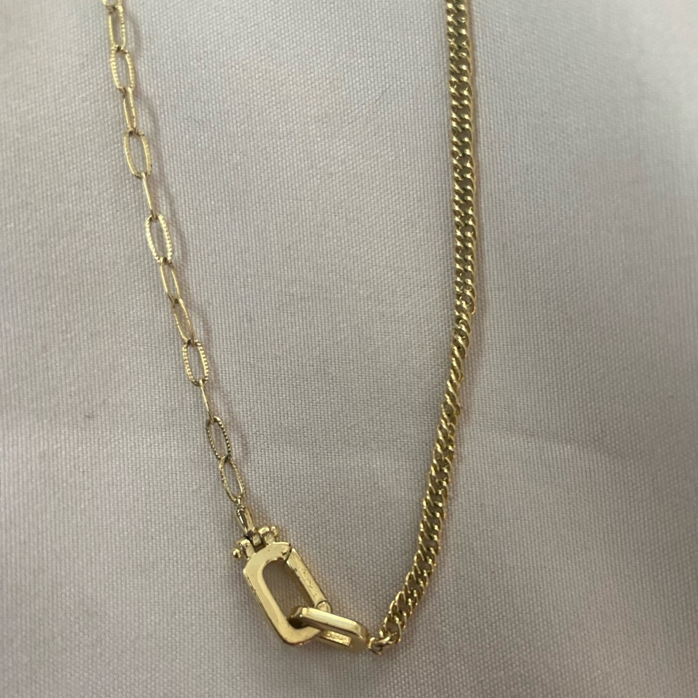 Gorjana 18 in Dylan Link Duo Necklace